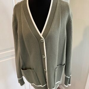 Olive Green 3/4 Sleeve Sweater